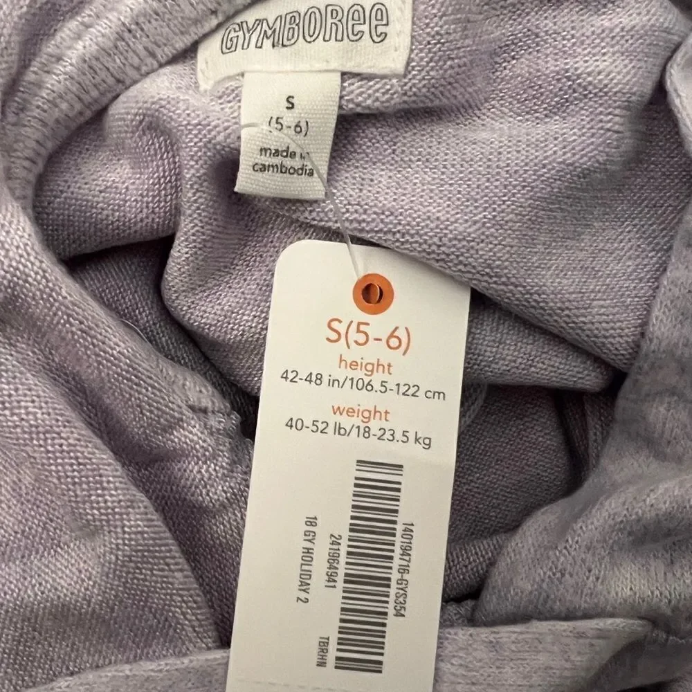 Gymboree Girls Gray Super Soft Hooded Sweater Dress Small NWT